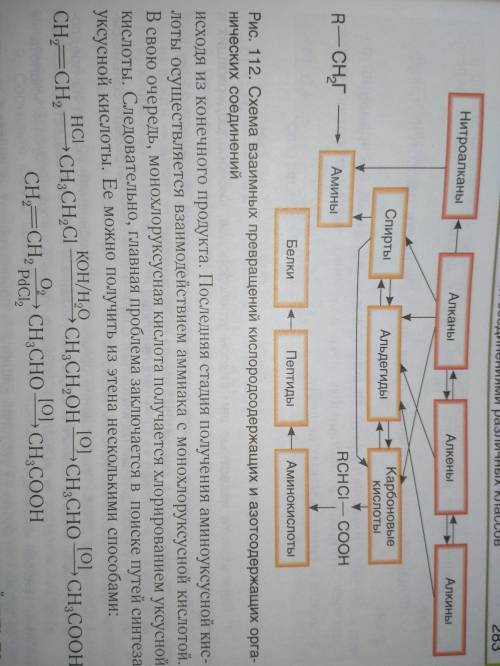 Покажите взаимосвязь между важнейшими классами органических соединений