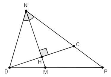 Сделайте . на стороне np треугольника dnp отметили точку с так,что nc: cp=3: 2.биссектриса nm перпен