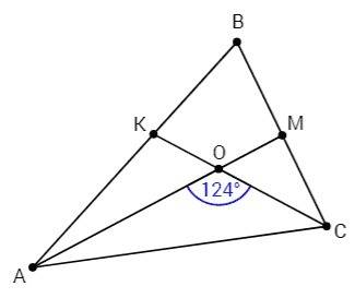 Дано am биссектриса треугольника abc ck биссектриса треугольника abc бессектрисы перевекаются в точк