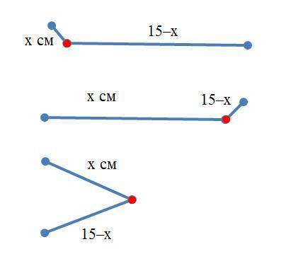 Как начертить ломаную линию длиной 15 см состоящих из двух звеньев?