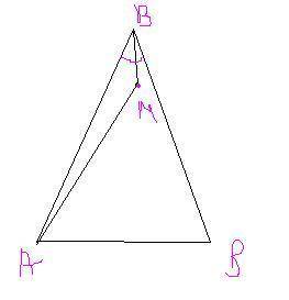 Вравнобедренном треугольнике авс угол в=100. внутри треугольника лежит такая точка м , что угол мав=