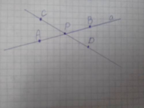 На прямой а отметьте точки а и в. вне прямой а по разные стороны от нее отметьте точки с и дтакие,чт