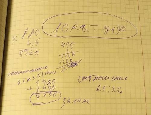 Смешали два вида конфет: шоколадные по цене 8р.80коп. за килограмм и карамель по цене 4р.20к. за кил