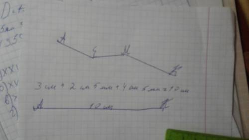 А) начертите ломаную aemk, такую, что аe = 3см, mk = 4см 5мм, me = 2см 5мм. б) вычислите длину ломан