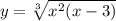 y= \sqrt[3]{x^2(x-3)}
