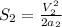 S_2 = \frac{V_2^2}{2a_2}