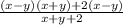 \frac{(x-y)(x+y)+2(x-y)}{x+y+2}