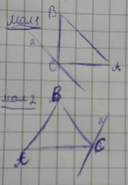 Пряма паралельна стороні ab трикутника abc. чи може пряма aбути парелельною стороні ac