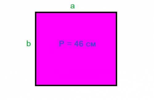 Периметр квадрата равен 46 см, найдите его площадь