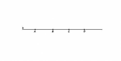 На прямой b отмечены четыре точки а, в, с. сколько отрезков получится на прямой?