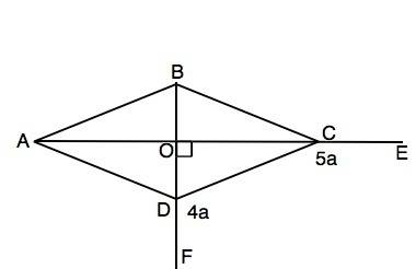 Сторона dc ромба abcd образует с продолжениями его диагоналей bd и ac углы fdc и ecd соответственно,