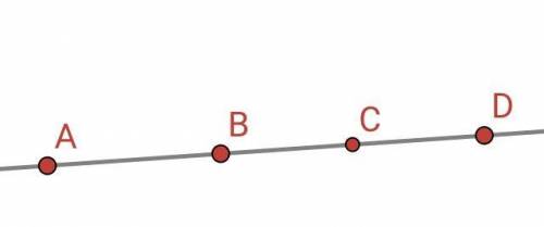 На рисунке четыре точки лежат на одной прямой, точка с-середина bd,ав-вс=2см,cd=16см.найдите ad.