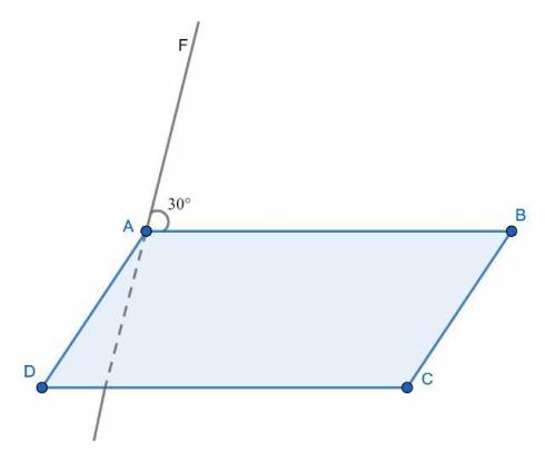 Прямая fа проходит через вершину параллелограмма авсd и не лежит в плоскости параллелограмма. а) док
