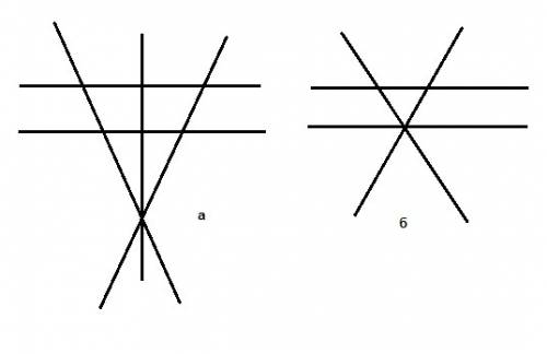 () определите, в каком количестве точек пересекаются 10 прямых, если среди них есть только две парал
