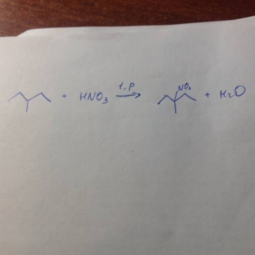 Напишите реакцию нитрования 3-метилпентана и по какому механизму протекает