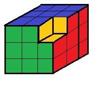 Большой куб,окрашенный в синий цвет,распилили на 27 маленьких одинаковых кубиков.сколько маленьких к