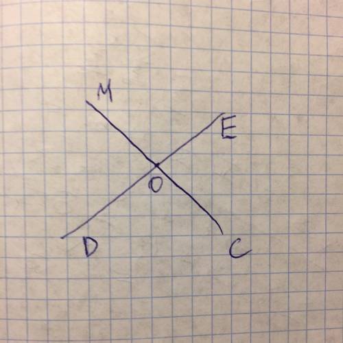 )сумма вертикальных углов мое и дос, образованных при пересечении прямых мс и де, равна 204°.найдите