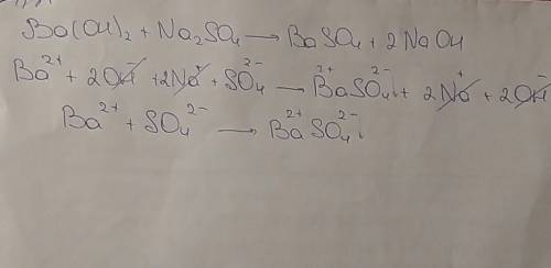 Cрочно : ba(oh)2+na2so4=baso4+2naoh напишите в полном и сокращенном ионном виде