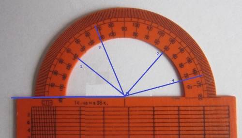 Проведите луч.отложите от этого луча угол, градусная мера которого равна: 1)40градусов; 2)130 градус