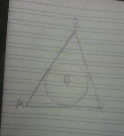 Перечерти в тетрадь треугольник. abc,как показано на рисунке. начерти окружность с центром в точке b