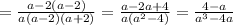 = \frac{a-2 (a-2)}{a(a-2)(a+2)} =\frac{a-2a+4}{a(a^2-4)} =\frac{4-a}{a^3-4a}