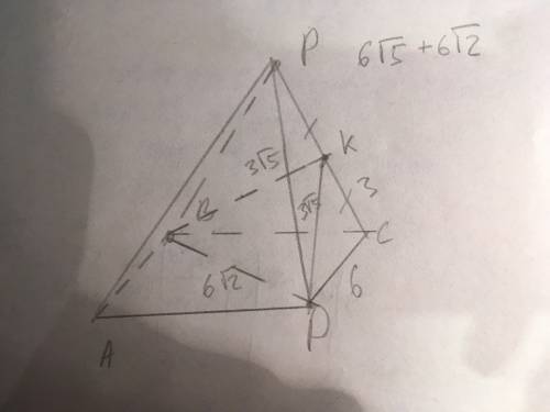 Стереометрия. постройте сечение четырехугольной пирамиды pabcd плоскостью dbk и найдите его периметр