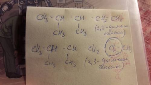 Напишите структурную формулу любого гомолога 2,3-диметилпентана.