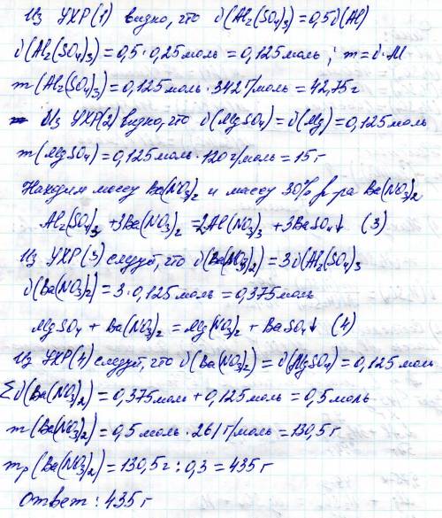 Для реакции 9.75 г смеси алюминия и магния с серной кислотой требуется 460 мл 10-процентного раствор