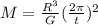 M = \frac{R^3}{G} (\frac{2 \pi}{t})^2