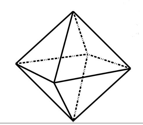 Дано октаедр, ребро - 1 см. найти расстояние между противоположными вершинами октаедра.