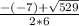 \frac{-(-7)+ \sqrt{529} }{2*6}