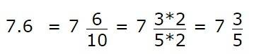 Как перечим десятичную дробь в обычную ? 3,6 7,6