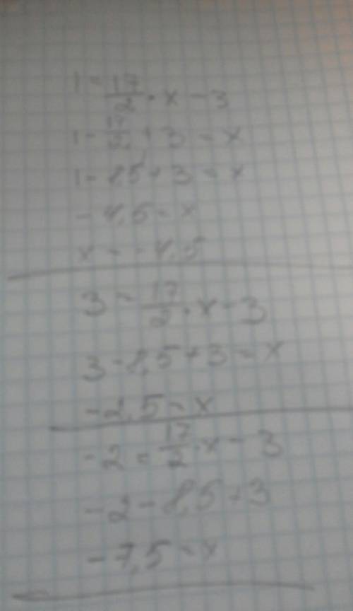 7класс функции функция задана формулой 17/2х-3 (17 дробная черта 2х-3). найдите значение аргумента п