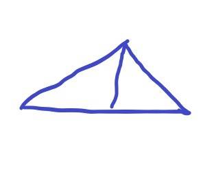 Нарисуйте тупоугольный треугольник биссектриса