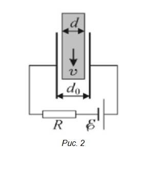 Плоский конденсатор включен последовательно в цепь, состоящую из сопротивлением r = 100 мом и источн