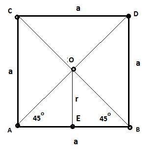 Проводник в форме квадрата со стороной a согнут под прямым углом вдоль линии, соединяющей середины п