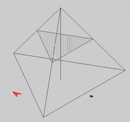 Вправильной треугольной пирамиде известны сторону основания a и высокая h. как вычислить площадь сеч