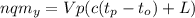 nqm_y = Vp(c(t_p - t_o) + L)