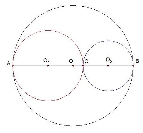 Постройте две окружности с центрами а и в и радиусами 3 см и 5 см, касающиеся внешним образом. постр