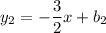 y_2=- \dfrac{3}{2} x+b_2