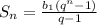 S_n= \frac{b_1(q^n-1)}{q-1}