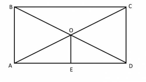 Растояние от точки пересичения диагоналей прямоугольника до его большей стороны равно 7см. найти дли