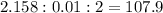 2.158:0.01:2 =107.9