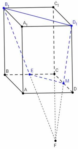 Докажите что сечение правильного прямоугольного параллелепипеда авсда1в1с1д1 проведенное через в1 д1