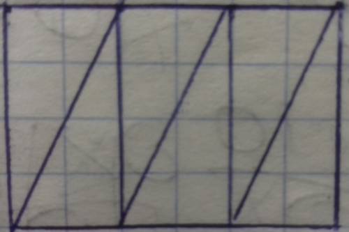 Начерти прямоугольник со сторонами 3см и 2 см .раздели его на 6 равных треугольников