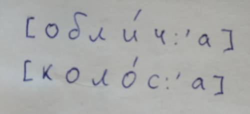 Зделать звуковой запис слов по укр.яз обличчя,колосся.