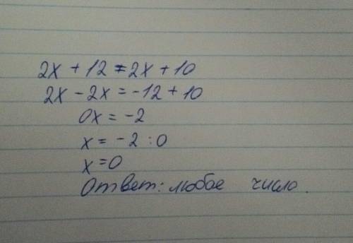 Решите уравнение корень из 2х+12=2х+10