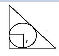 Треугольник аbd равнобедренный в него вписана окружность,радиус 4 см найдите сторону треугольника