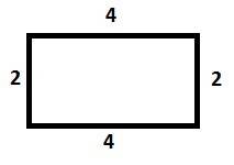 Начерти прямоугольник,длина которого 4см,а ширина на 2см короче.вычисли его периметр.