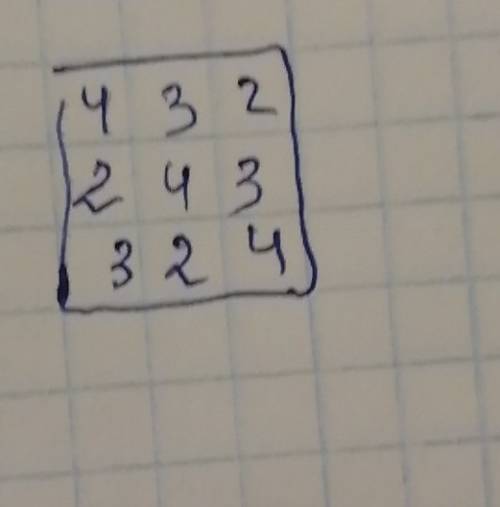 Поставь в каждую клетку квадрата число 2,3 или 4 так чтобы сумма чисел в каждой строке и в каждом ст